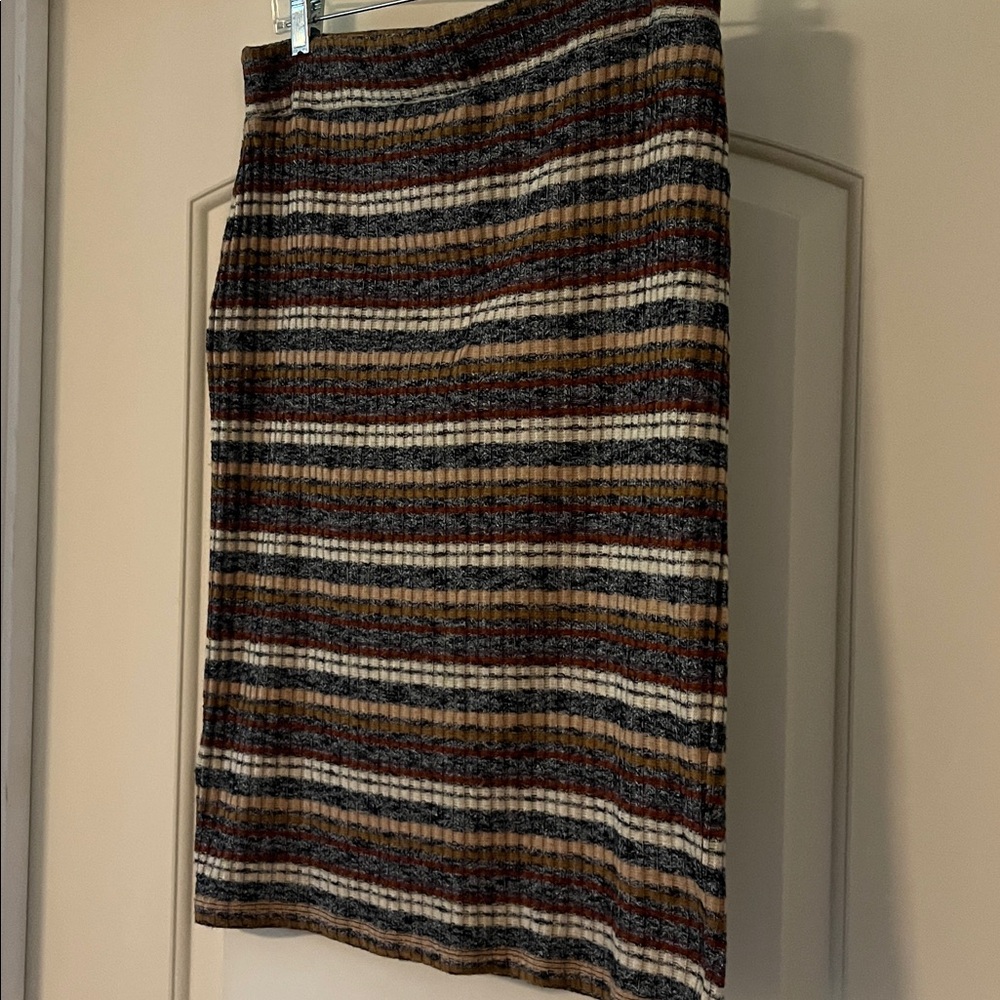 BCBGeneration Multicolor Striped A-Line Skirt